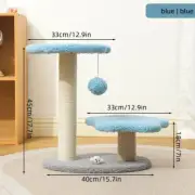 NNEDSZ Blue Compact Cat Climbing Frame with Dual-Level Sisal Posts and Playful D