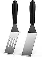 Mini Spatula 2 Pieces, Small Spatula for Kitchen Use, Stainless Steel Spatula For Serving, Flipping or Cooking, Ideal for Brownies, Tiramisu, Cakes, Lasagna or Pancakes