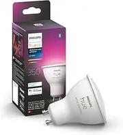 Philips Hue White & Colour Ambiance Single Smart Spotlight LED [GU10 Spotlight] - 350 Lumens (50W Equivalent). Compatible with Alexa, Google Assistant and Apple Homekit