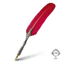 在飛比找momo購物網優惠-【Manufactus】義大利進口紅色羽毛沾水筆(羽毛沾水筆