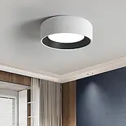 Jiinoo 24W Modern LED Ceiling Light, 9.8'' Small Chandelier Lighting, White Metal Ceiling Lamp, Round Ceiling Lights Fixture for Bedroom Hallway Entrance Aisle Foyer (Cool White, 6000K)