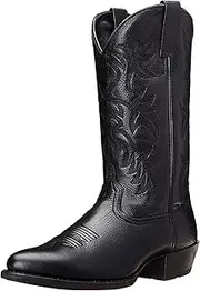 [femflame] Cowboy Boots for Men Square Toe Distressed Work boots Embroidered Western Boots Traditional Country Boot