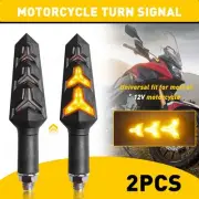 Motorcycle Turn Signal Lights Indicators Flowing LED 12V Mini Stalk Arrow Lights