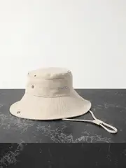 [Jacquemus] Jacquemus - Le Bob De Nimes Embellished Linen And Cotton-blend Bucket Hat - Off-white - 58 58 Off-white