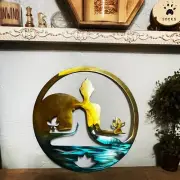 Yoga Zen Namaste Metal Wall Art For Spiritual Meditation Space