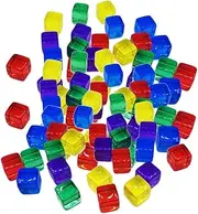 Yunhgft Transparent Dice Dice Game Games for DIY Toy of Children's Games, Multicolor, as described