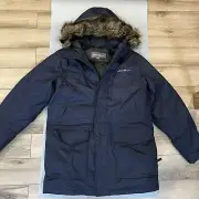 NAVY BLUE 80s EDDIE BAUER PREMIUM DOWN MENS POLAR PARKA SIZE XL