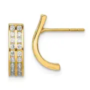 14k 14kt Yellow Gold Madi K CZ Drop Post Earrings