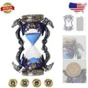 Distinctive Blue Dragon 15-Min Minute Hourglass - Exquisite Gothic Statue Decor