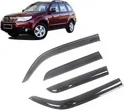 Side Window Wind Deflectors Visors Black Rain Guard Door Visor Vent Shades Dark Smoke Ventvisor Compatible with Subaru Forester 1997-2016(Compatible with Forester 14-16)