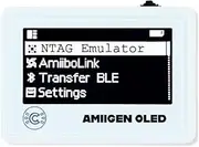 SPANN Newest: AMIIGEN Amiibo Hero Generator OLED PIXL Tag Wallet - Great for LOZ: Tears of The Kingdom, Breath of The Wild, ACNH Animal Crossing, Smash Bros, and More! Allmiibo, White