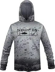 [KOOFIN GEAR] Performance Fishing Hoodie UPF 50 Dri Fit Sunblock Shirt Long Sleeve Quick-Dry Fade Pattern
