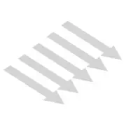 5x1.2" Arrow Sticker Directional Sign PVC Adhesive Floor Decal, Light Grey 50Pcs