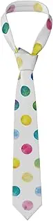 [OAZCVBNN] Blue Polka Dot Pattern Print Men's Ties Wedding Tuxedo Sets Essential Tie Accessories 1.4 IN x 3.1 IN x 4.76 FT