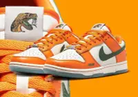 在飛比找Yahoo!奇摩拍賣優惠-NIKE Dunk Low 白橙 綠勾 文化 防滑滑板鞋 d