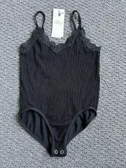 Ally Fashion Seamless Bodysuit Toddler Kids Girls Size XS Or Size 4 In Black NWT