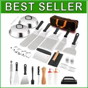 Stainless Steel 25-Piece Griddle Accessories Kit for Effortless BBQ Cooking
