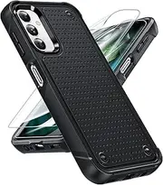 [LeYi] for Samsung Galaxy A14-5G Case: Samsung A14 Case with [2 Pack] Screen Protectors, Shockproof Dual Layer Protective Hard PC Textured Back & Soft Bumper Cell Case Cover for Galaxy A14 5G, Black