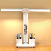LED Desk Lamp USB Dimmable Touch Foldable Table Lamp with Calendar Temperature