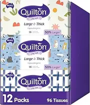 Quilton 3-Ply Large & Thick Facial Tissue 12 Boxes