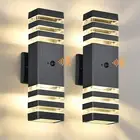DASTOR Motion Sensor Outdoor Wall Lights 2 Pack, Dusk to Dawn Outdoor Lightin...