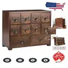 Heavy Duty Retro Card Catalog Shelf - 10 Storage Compartments for Modern Living