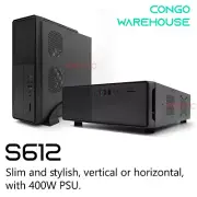 Upright/ Horizontal Micro ATX Mini-ITX SFX S612 slim PC Computer case 400W PSU