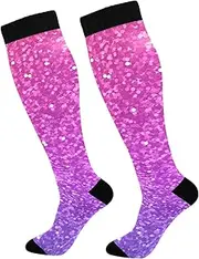 [GAIREG] Gradient Blue to Red Compression Sock Compression Socks for Long Flights Calf Compression Socks for Women