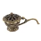 Lotus Flower Incense Burner Alloy Censer Holder Lotus Incense Cone Holder