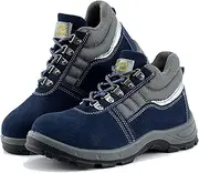 [WCXTY] Unisex Steel Toe Work Boots,Indestructible Slip Resistant Safety Toe Shoes for Men,Comfortable Breathable Steel Toe Shoes for Men Lightweight,Slip Resistant (Color : Blue, Size : 4)