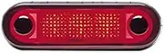 Hella LED 12V DC Wide Rim Red Light Rectangular Courtesy Lamp