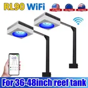 2x PopBloom RL90 WiFi Marine LED Aquarium Lights for 120cm Coral Reef Saltwater