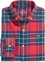 [vineyard vines] Boys Plaid Flannel Whale Shirt