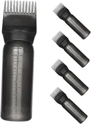 VICASKY 5pcs Hair Applicator Bottles Root Comb Applicator Bottle for Scalp Oil Shampoo Hair Dye