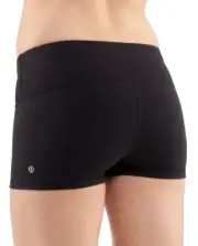 NEW! Size [6] lululemon Women's Boogie Short Fullux Yoga Shorts, Black, W7B63S