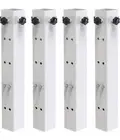 4 Pcs White Table Leg Extenders for Folding Tables Adjustable Folding Table L...