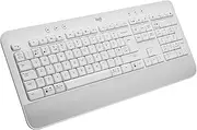 Logitech Signature K650 Comfort Full-Size Wireless Keyboard with Wrist Rest, BLE Bluetooth or Logi Bolt USB receiver, Deep-Cushioned Keys, Numpad, Compatible with most OS/PC/Window/Mac - Off White