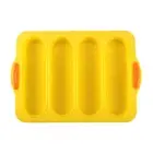 Bread Baking Tray Flexible with Air Hole 4 Grids Cake Cooking Baguette Baking