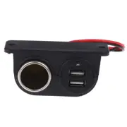 12V / 24V Power Outlet 2x USB Charger Cigarette Lighter Car Plug Truck. $lYUME
