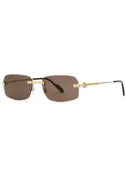 Cartier Première De Cartier Rectangle-frame Sunglasses - Gold One Size