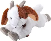 Wild Republic Ecokins Mini Goat, Stuffed Animal, 8 inches, Kids, Plush Toy, Made from Spun Recycled Water Bottles, Eco Friendly, Child’s Room Decor