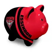 Essendon Bombers AFL Dolomite Piggy Bank Money Box with Coin Slot