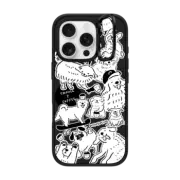 iPhone 16 Pro Impact Ring Stand Case MagSafe Compatible DOG STICKERS