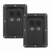 Pair of Universal Jack Plates for PA/DJ Speakers - Dual Speakon & Dual 1/4"