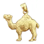 14K Gold Arabian Camel Pendant