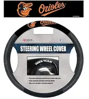 MLB Baltimore Orioles Poly-Suede Steering Wheel Cover