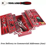 Sidchrome Portable 135 Pce 5 Tray Metric & AF Cantilever Tool Kit Set SCMT10136