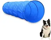 TOMVAES Dog Agility Training Equipment Set Tunnel, Obstacle Agility Training StarterTunnel for Doggie 180 CM (Blue)