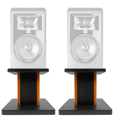 Rockville 8” Wood Studio Monitor Speaker Stands For JBL 306P MKII Monitors