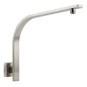 Brushed Nickel Square Wall Mounted High Rise Gooseneck Arm For Rain Shower Head